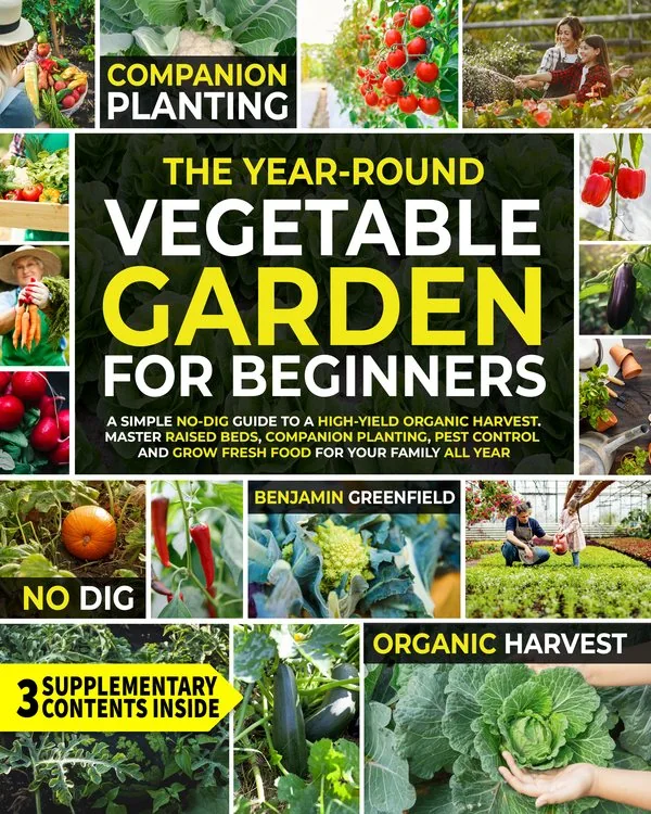 Cover of The Year-Round Vegetable Garden for Beginners by Benjamin Greenfield